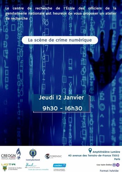 [Événement] La scène de crime numérique : atelier de recherche de la Gendarmerie 