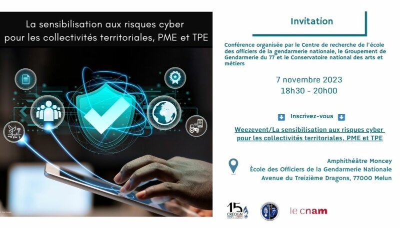 [Événement] La sensibilisation aux risques cyber pour les collectivités territoriales, PME et TPE : atelier de recherche de la Gendarmerie 
